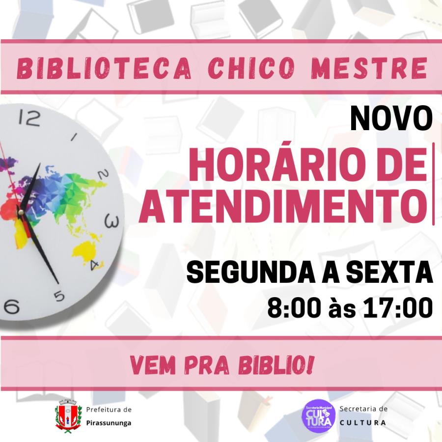Biblioteca - novo horário de funcionamento