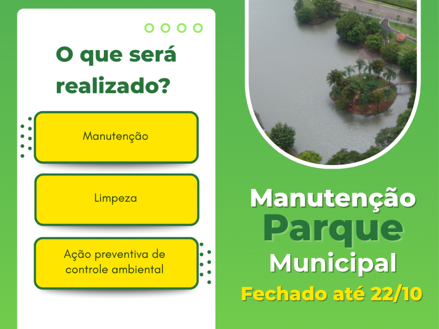 Parque Municipal temporariamente fechado