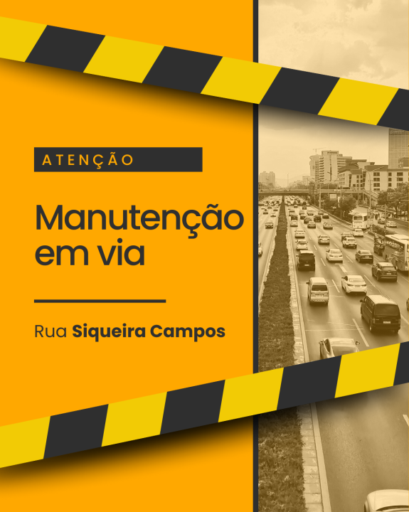Manutenção na sinalização de trânsito