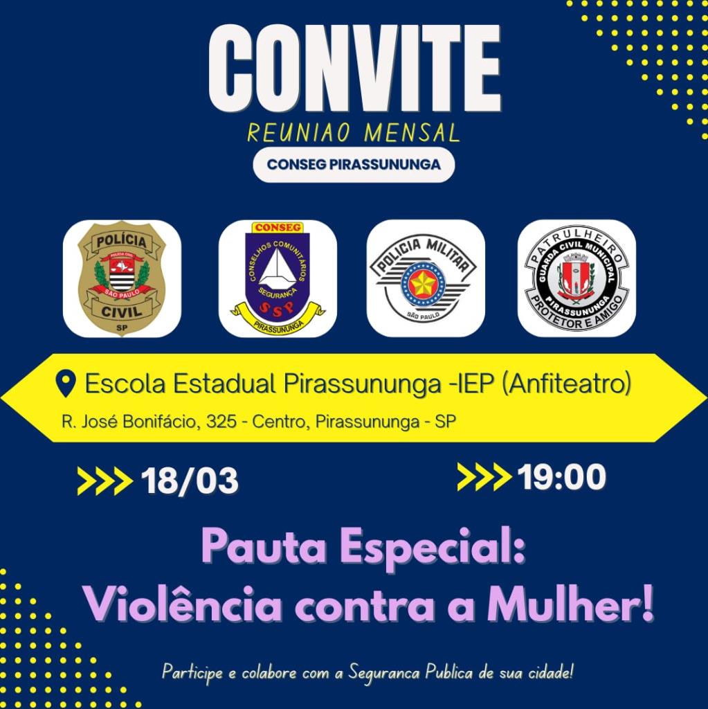 Reunião CONSEG - violência contra a mulher