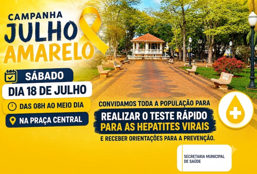 Julho Amarelo na Praça Central - 18 de julho