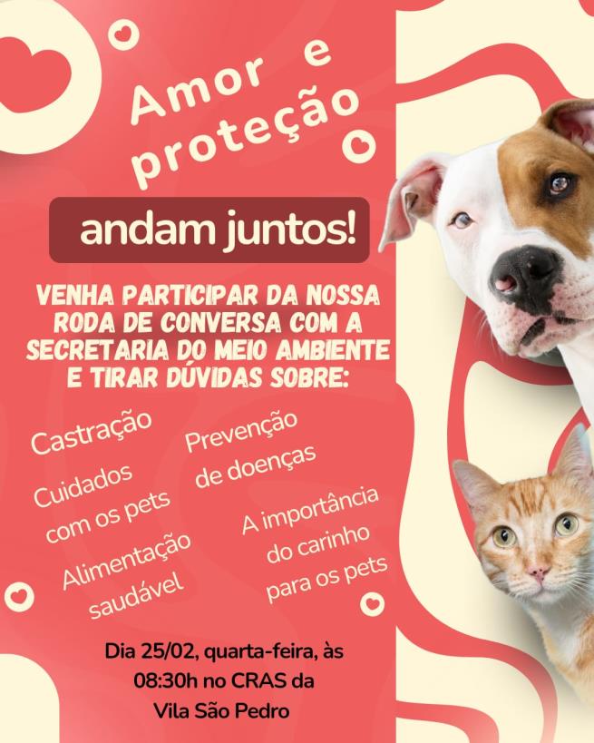 Conversa sobre cuidados e proteção animal