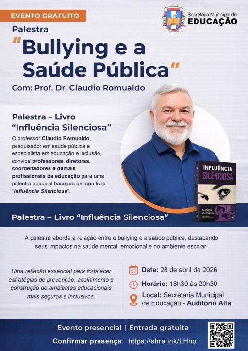 Palestra sobre bullying e saúde pública