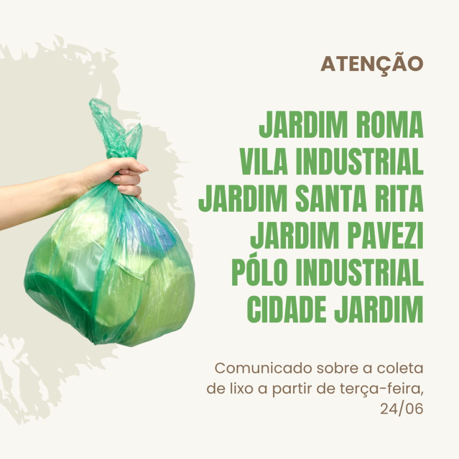 Comunicado - coleta de lixo 24/06