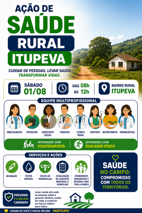 Ação de saúde no Bairro Itupeva