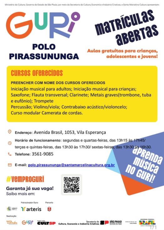 Projeto Guri - matrículas abertas