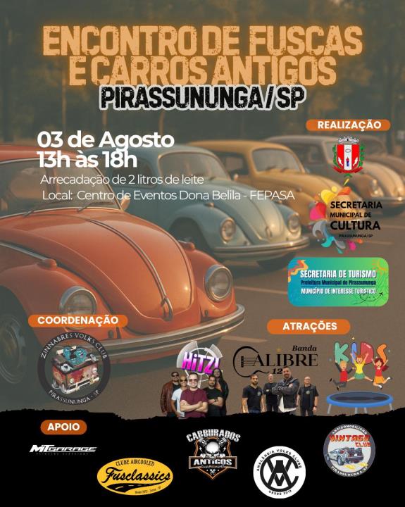Encontro de Fuscas e carros antigos