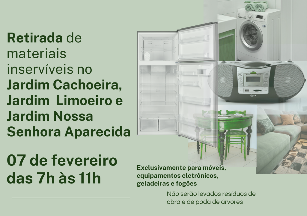 Retirada de materiais