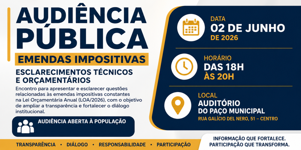 Audiência sobre emendas impositivas