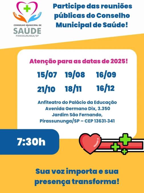 Comunicado Conselho Municipal de Saúde