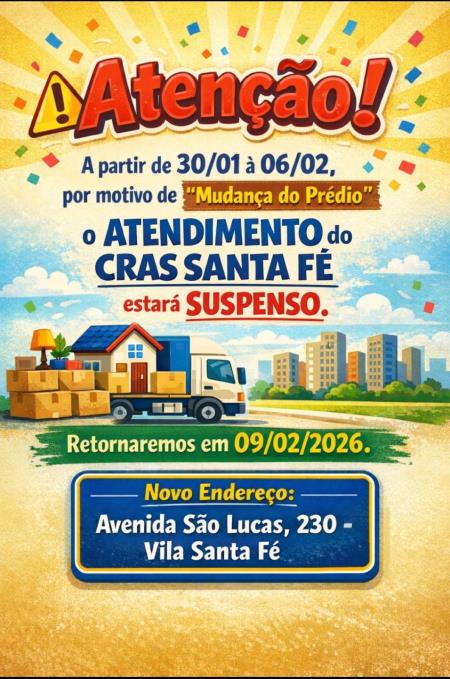 CRAS Santa Fé - novo endereço