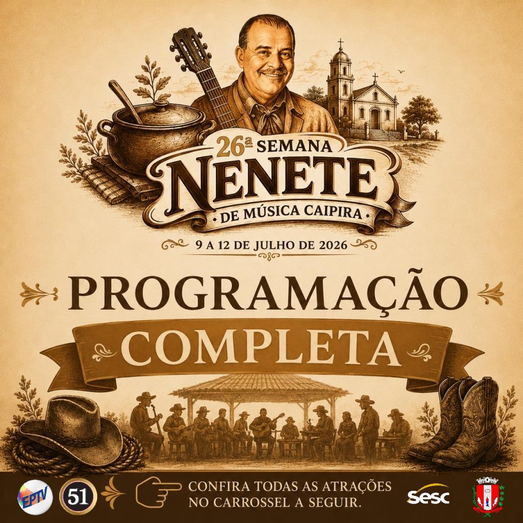 Programação completa - Semana Nenete de Música Caipira