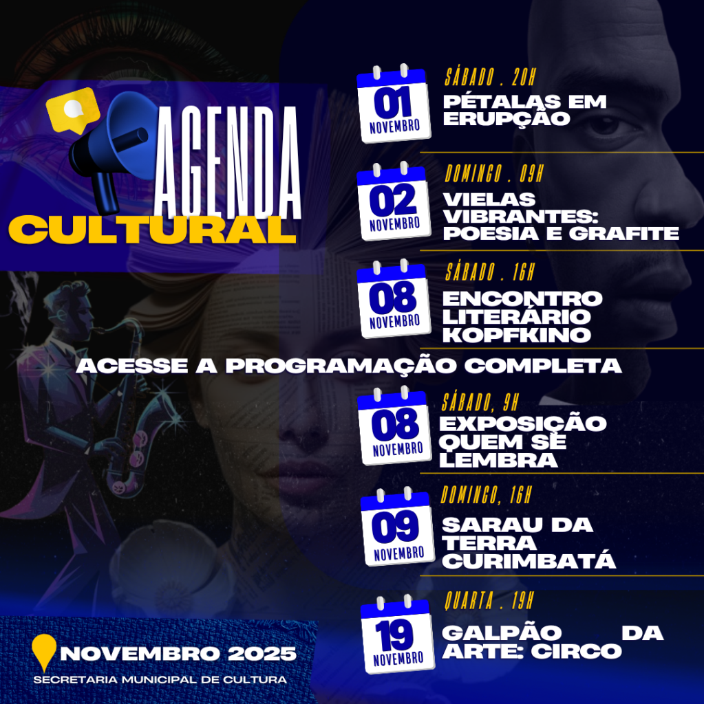 Agenda cultural - novembro 2025