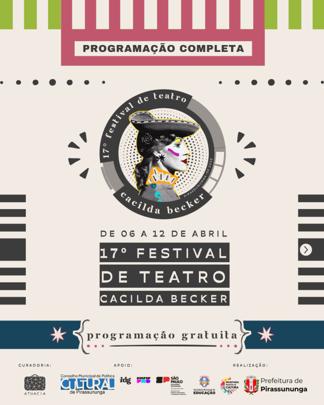 Programação Festival Cacilda Becker