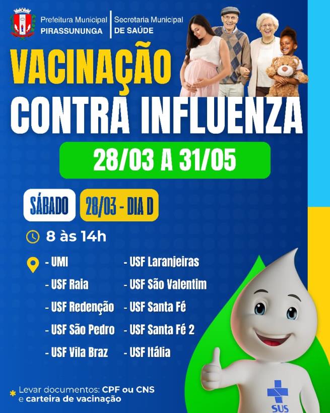 Campanha de vacinação contra influenza