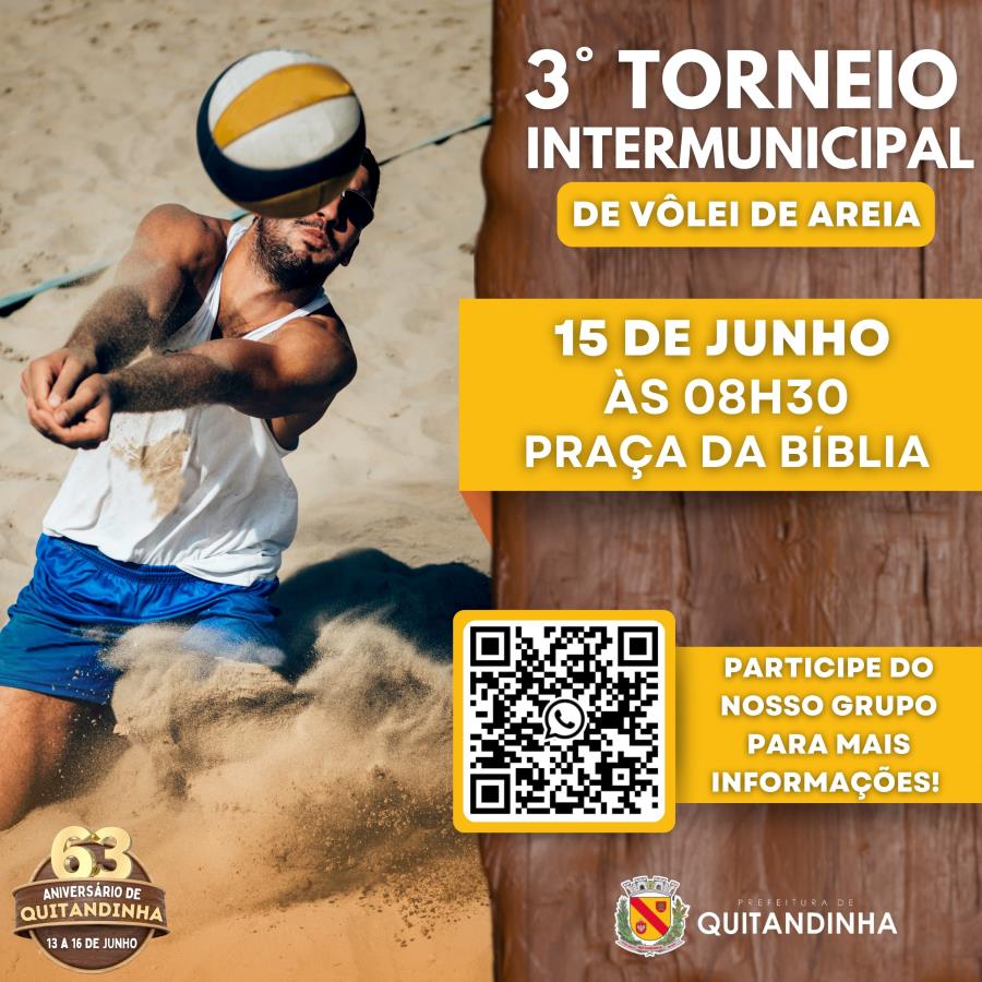 3° Torneio Intermunicipal de Vôlei de Areia!