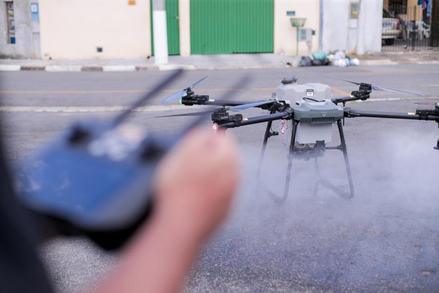 Prefeitura de Guararema faz teste com drone para combate à dengue