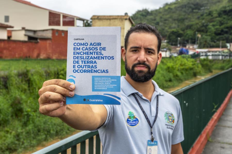 Prefeitura de Guararema lança cartilha com orientações para casos de enchentes, deslizamentos de terra e outras ocorrências