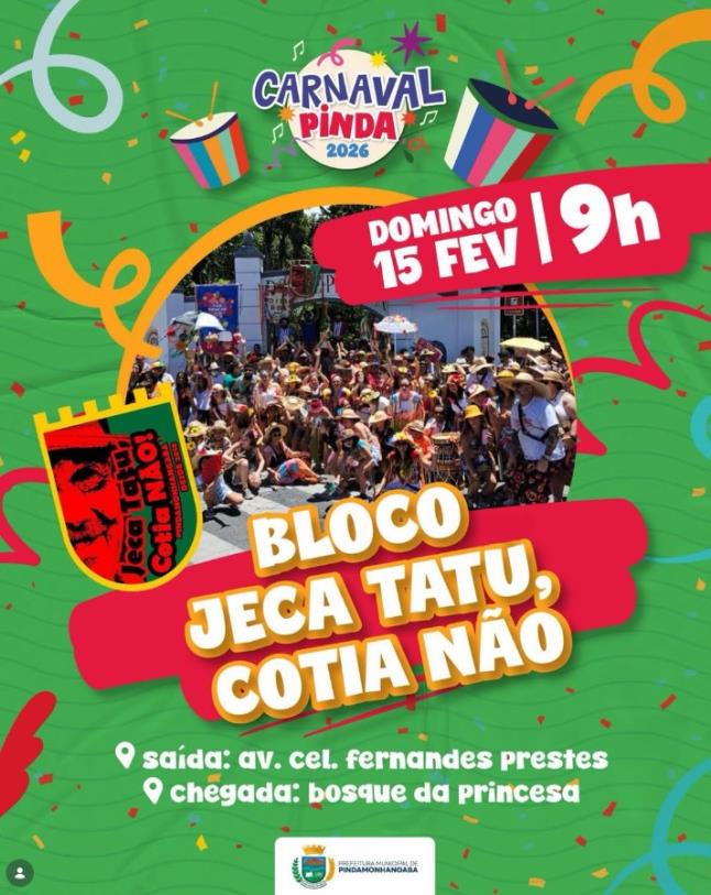 Carnaval Pinda 2026 - Bloco Jeca Tatu