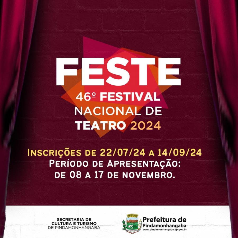 46º Feste – Festival Nacional de Teatro  - de 8 a 17/11/24