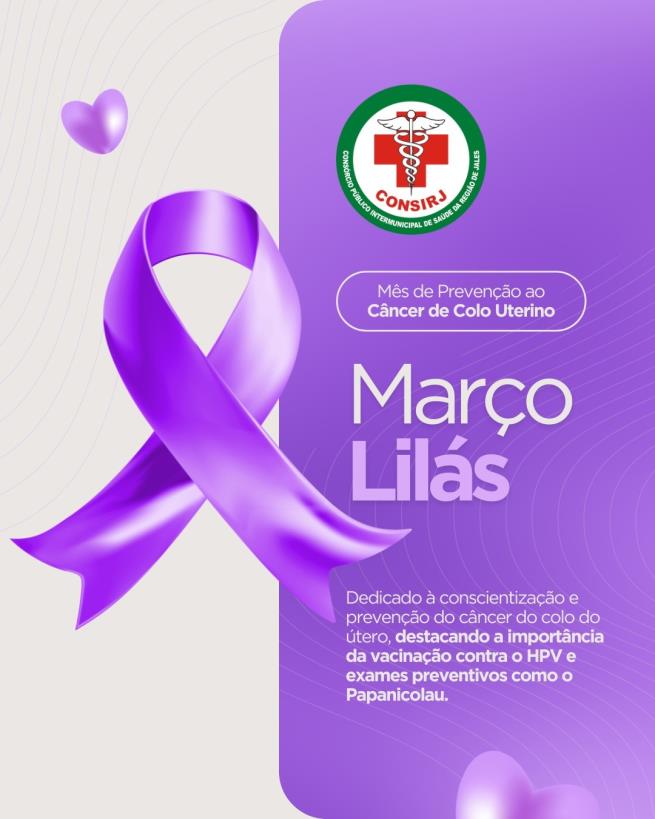🌸 Março Lilás é um mês de cuidado, informação e prevenção.