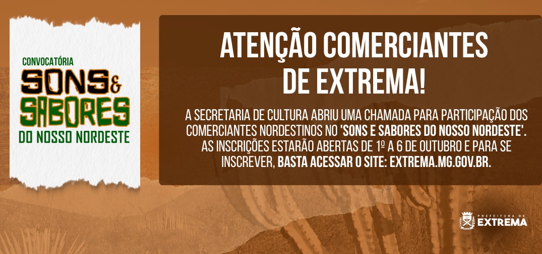 Secretaria de Cultura abre chamada para comerciantes nordestinos atuarem na 9ª edição do ‘Sons e Sabores do Nosso Nordeste’, que acontecerá em novembro