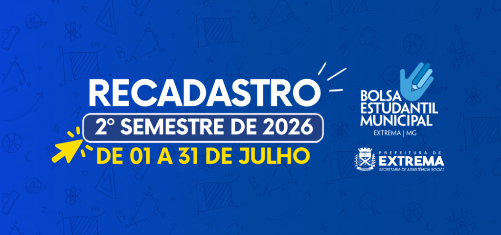 Bolsa Estudantil 2026: Beneficiários dos Auxílios Mensalidade, Aluguel e Medicina têm até o dia 31 de julho para realizar o recadastramento do 2º semestre