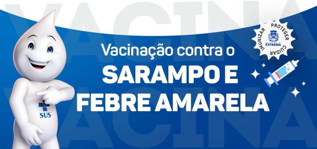 Secretaria de Saúde intensifica vacinação contra Sarampo e Febre Amarela nas Salas de Vacinas