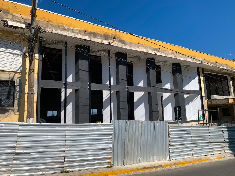 Obra de revitalização do Clube Literário Recreativo alcança cerca de 80% de conclusão e entra na reta final