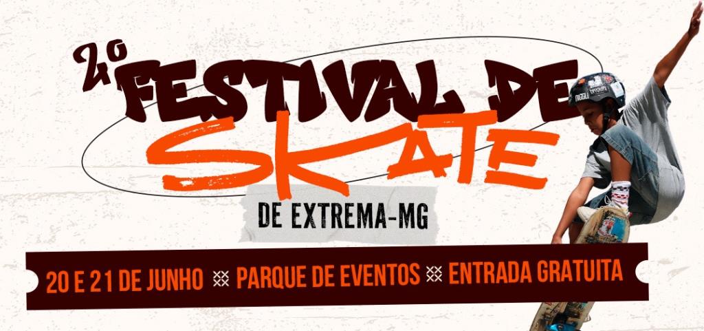 Festival de Skate de Extrema chega à sua 2ª edição em junho reunindo programação musical, disputas premiadas e convidados especiais