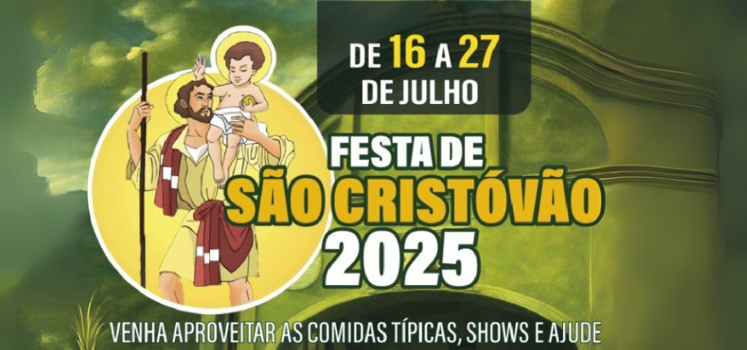 Festa de São Cristóvão anuncia programação religiosa e social com destaque para o show da Banda Colo de Deus