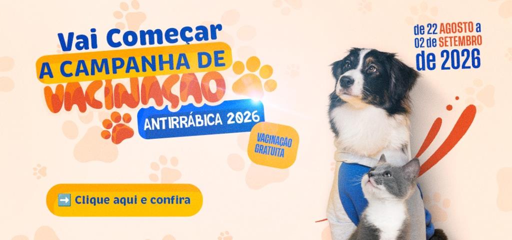 Campanha de Vacinação Antirrábica chegará a 35 bairros de Extrema a partir de 22 de agosto, com expectativa de imunizar mais de 10 mil pets
