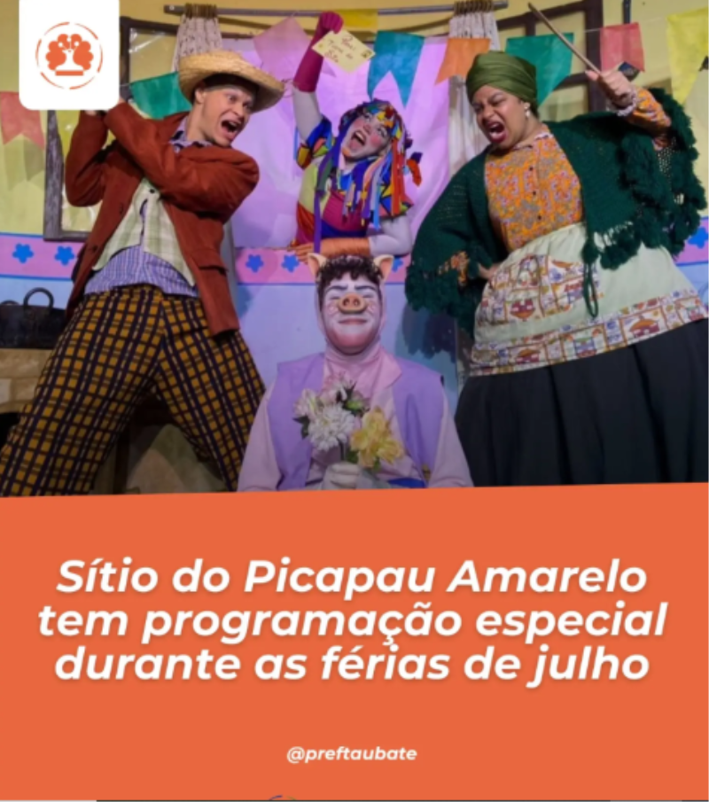 Programação de Férias do Sitio do PicaPau Amarelo