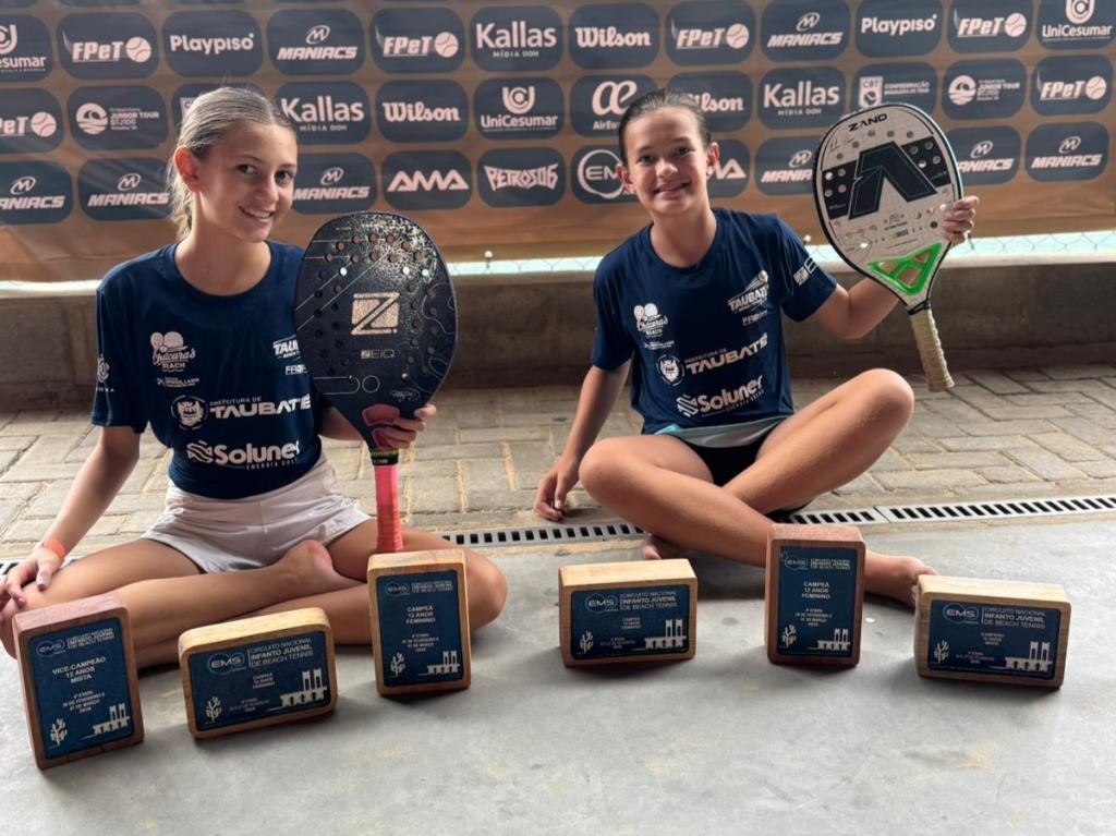 Dupla de Taubaté conquista títulos no Circuito Nacional Infantojuvenil de Beach Tennis
