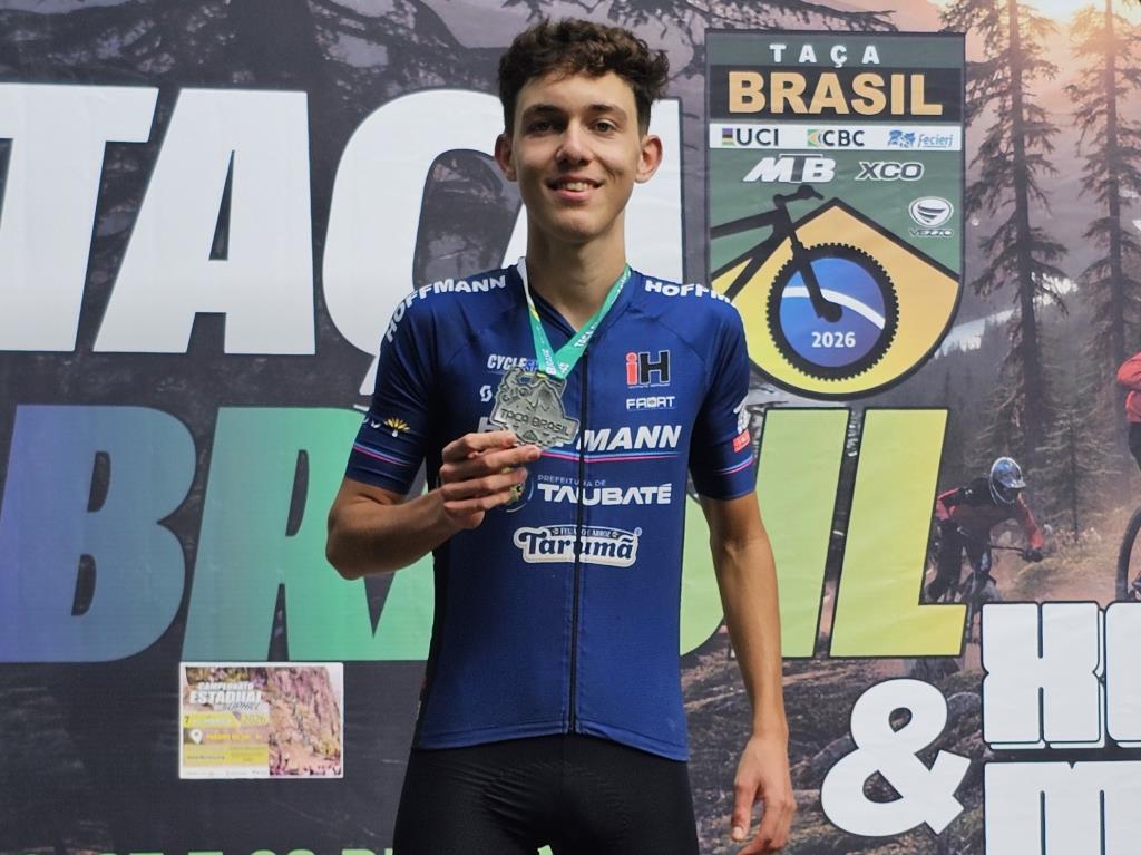 Ciclista de Taubaté, Daniel Hoffmann conquista medalha de prata em estreia na Taça Brasil de Mountain Bike