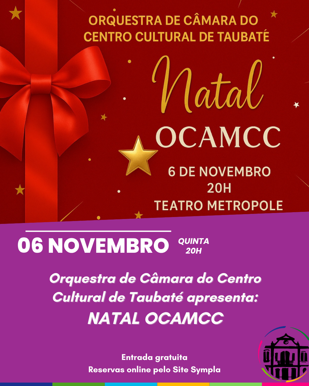 MÚSICA: Natal OCAMCC (Orquestra de Câmara do Centro Cultural de Taubaté)
