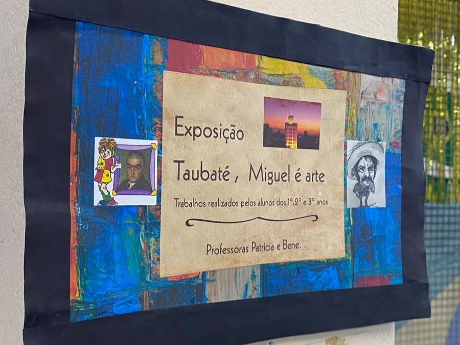 Biblioteca Municipal recebe exposição “Miguel é arte”, com obras de alunos de escola estadual