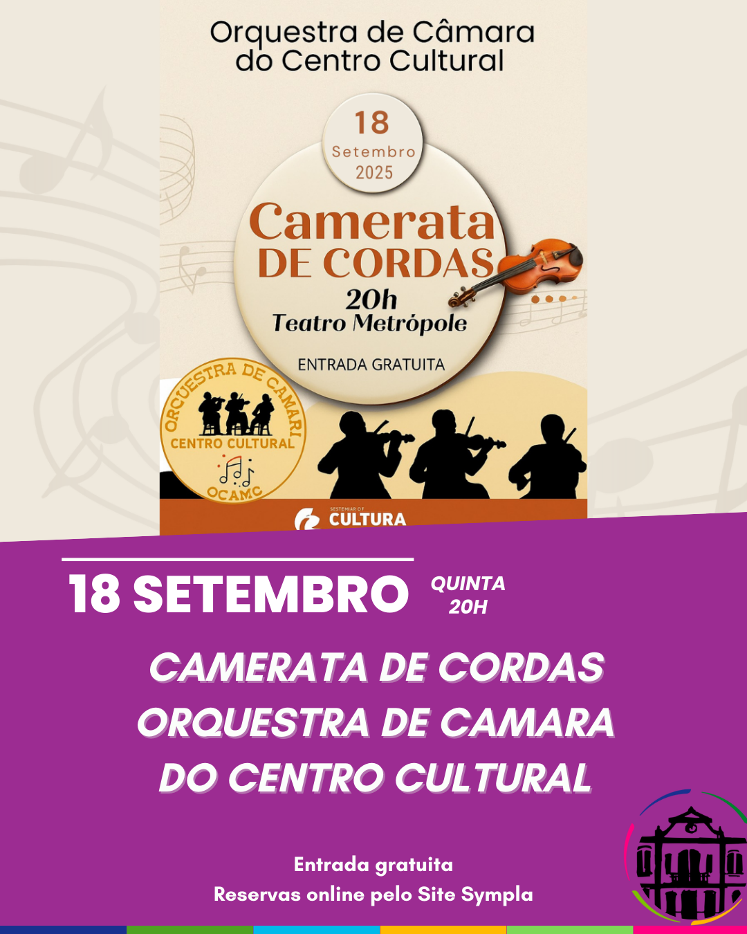 MÚSICA: Orquestra de Câmara do Centro Cultural (OCAMCC)