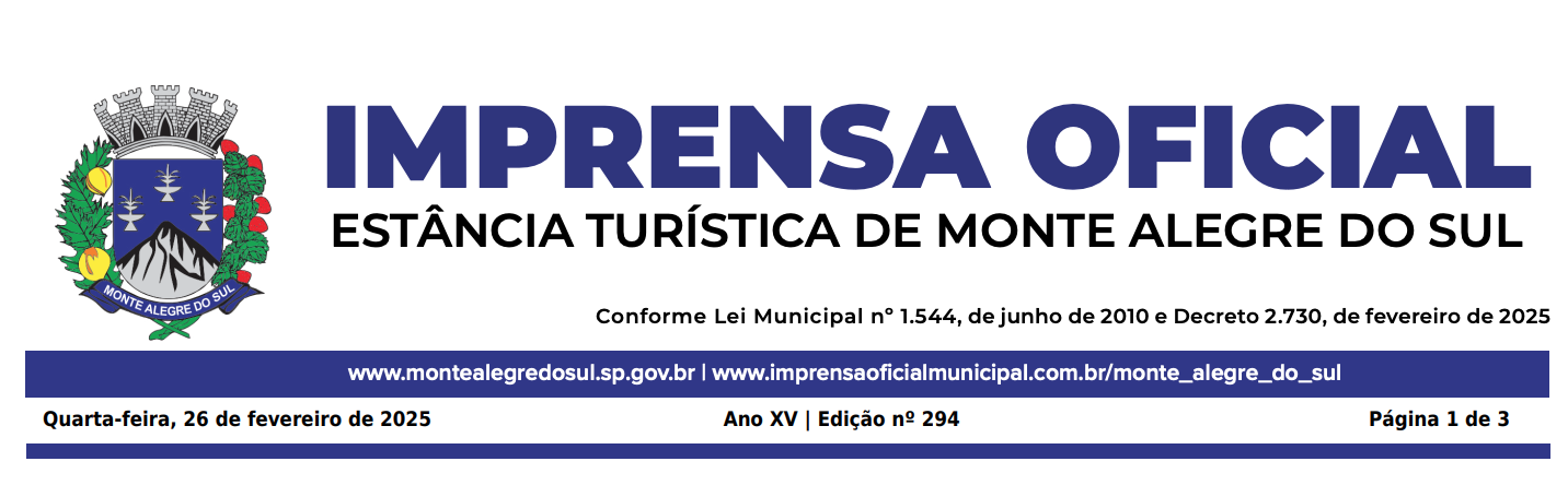 Edição 294 do dia 26 de fevereiro de 2025