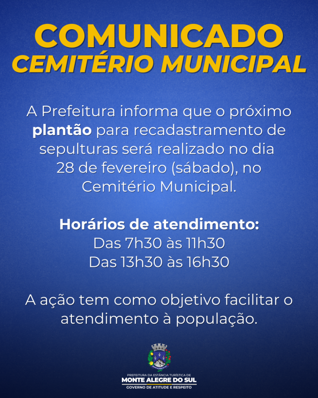 Comunicado- Cemitério Municipal