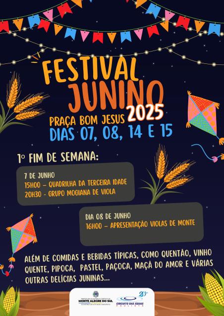 Festival Junino de Monte Alegre do Sul começa neste final de semana com música e tradições típicas