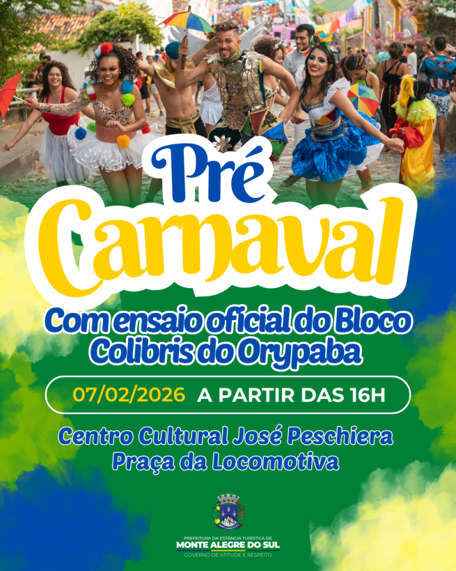 Pré- Carnaval acontece neste sábado (07/02)