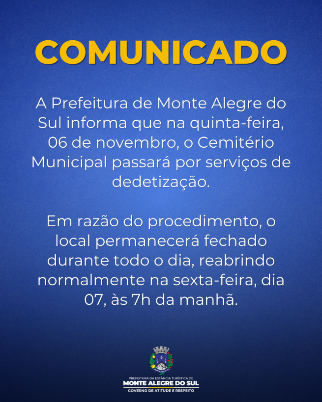 Comunicado- Cemitério