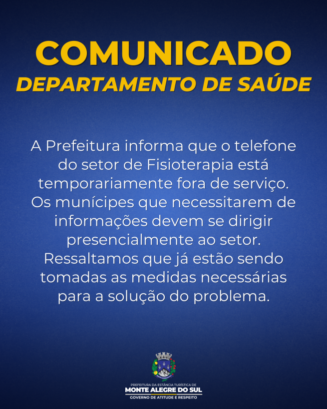Comunicado- Fisioterapia