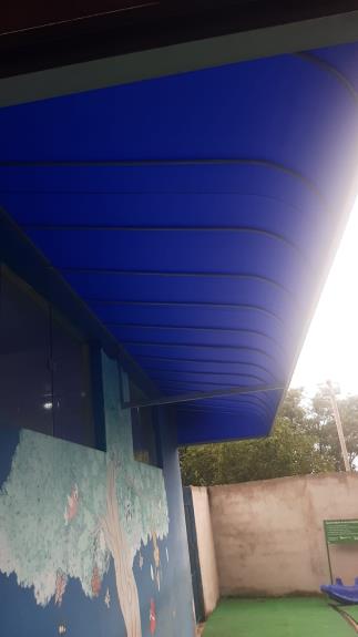 EMEB Artimede Alves da Cunha recebe novo toldo e garante mais conforto às crianças