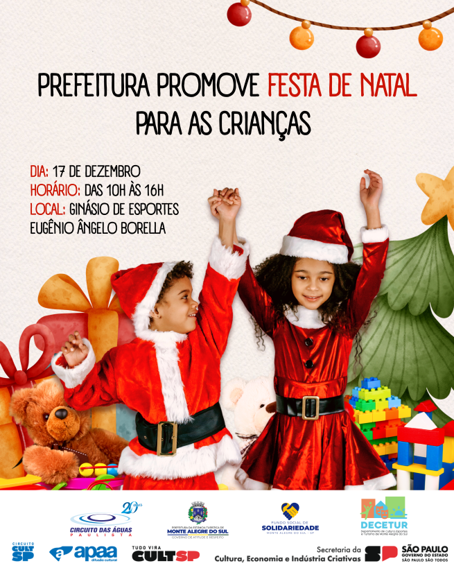 Festa de Natal das Crianças acontece nesta quarta-feira (17/12)