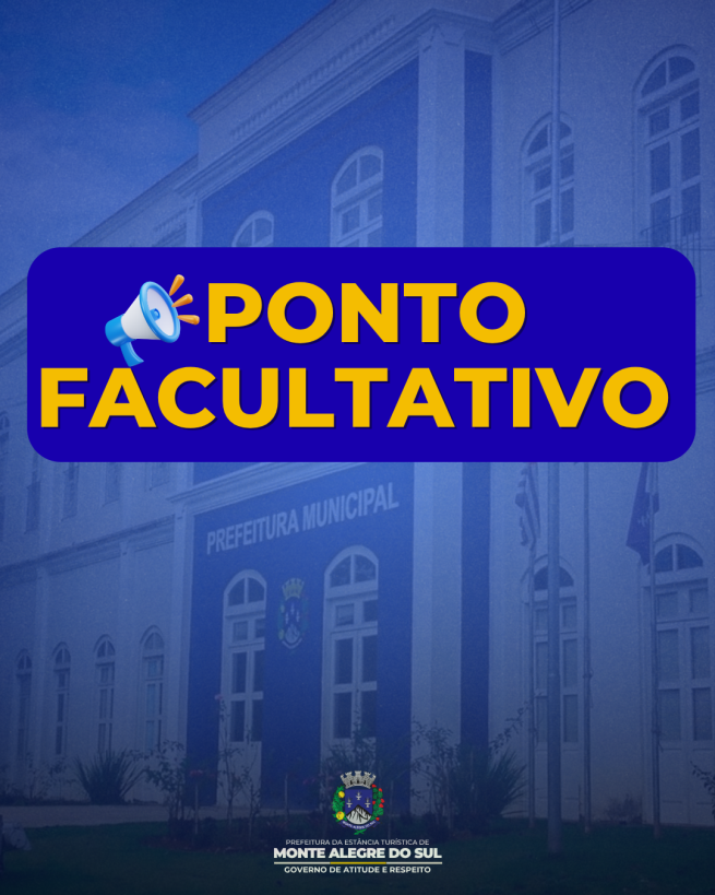 Repartições públicas municipais terão ponto facultativo na próxima segunda-feira (20/04)