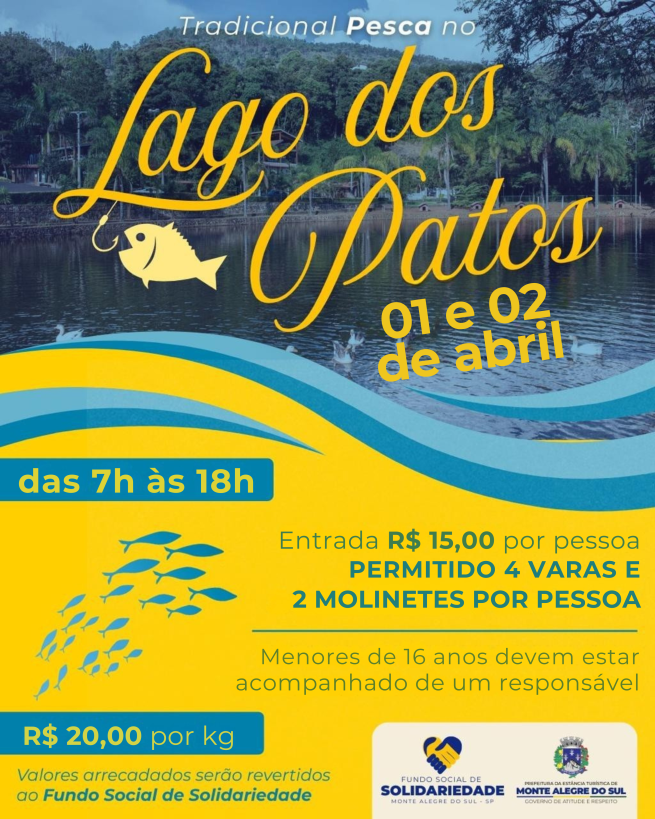 Tradicional pesca no Lago dos Patos será realizada nos dias 1º e 2 de abril