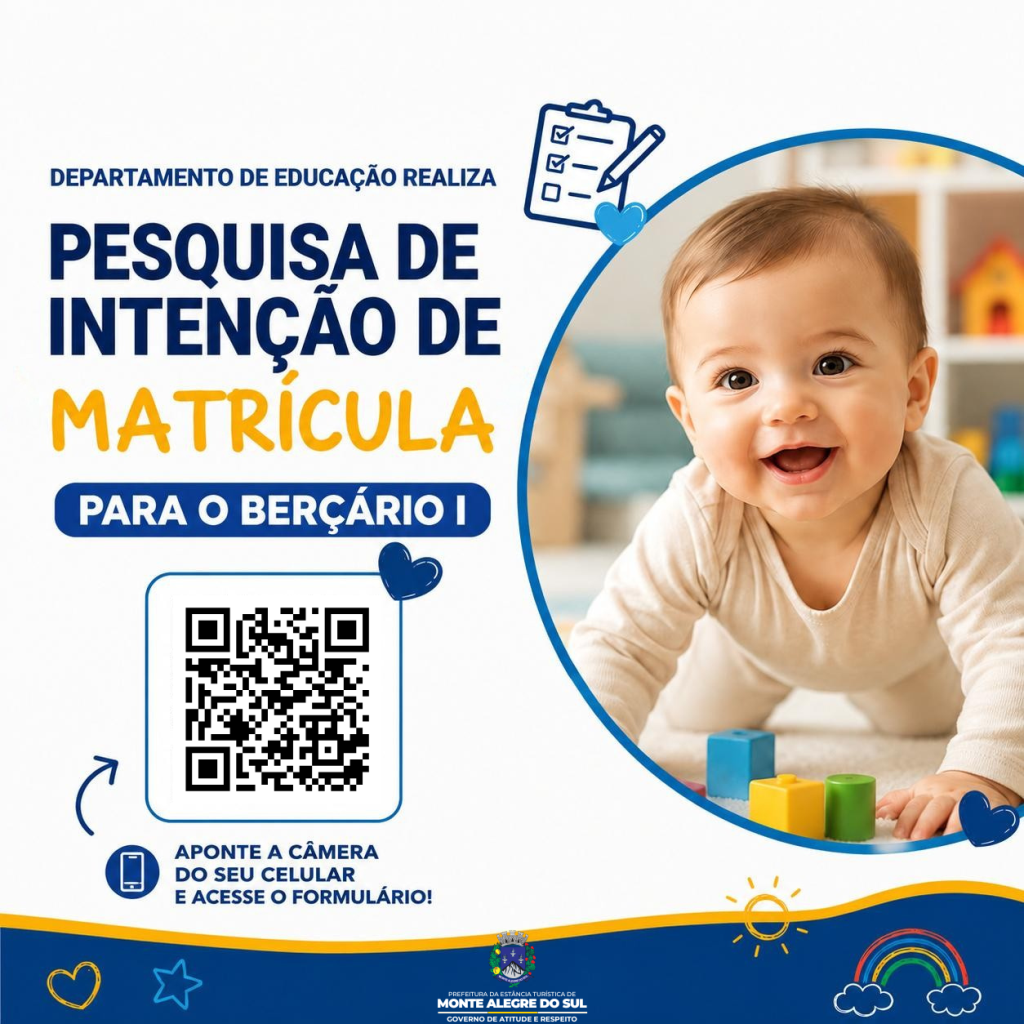 Departamento de Educação realiza Pesquisa de Intenção de Matrícula para o Berçário I