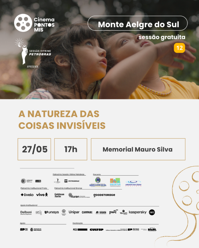 Cinema Pontos MIS exibe “A Natureza das Coisas Invisíveis” nesta quarta-feira (27/05) no Memorial Mauro Silva